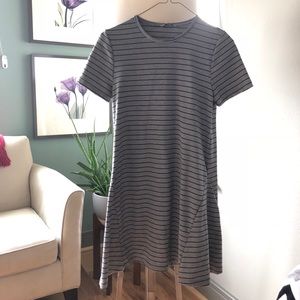 Zara Stripped T-shirt Dress Flounce Bottom